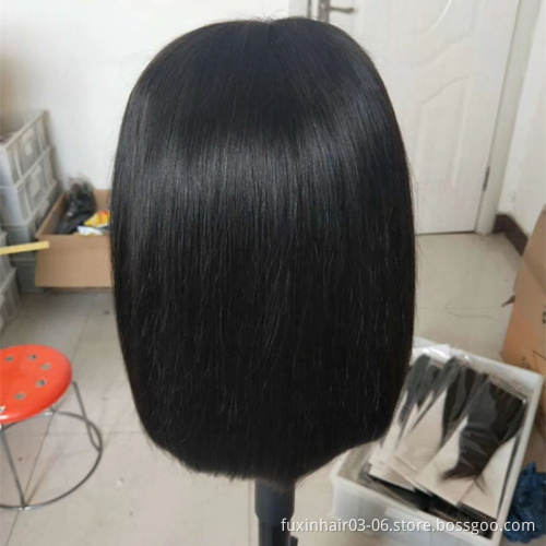 Wholesale Glueless Peruvian Hd Short Lace Bob Wigs Lace Closure Bob Wigs New Arrival Curly Virgin Human Hair Lace Frontal Wig